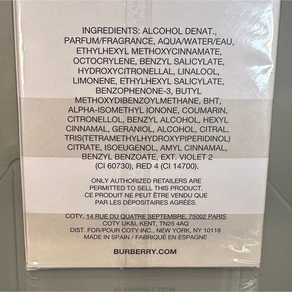 New! Touch By BURBERRY Women’s Eau De Parfum Made In Spain 100 ML Serial# 4096 - Picture 7 of 12